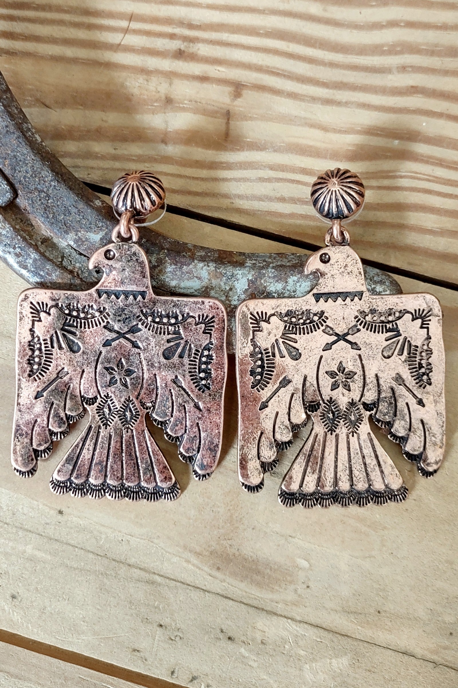 Copper Thunderbird Earrings