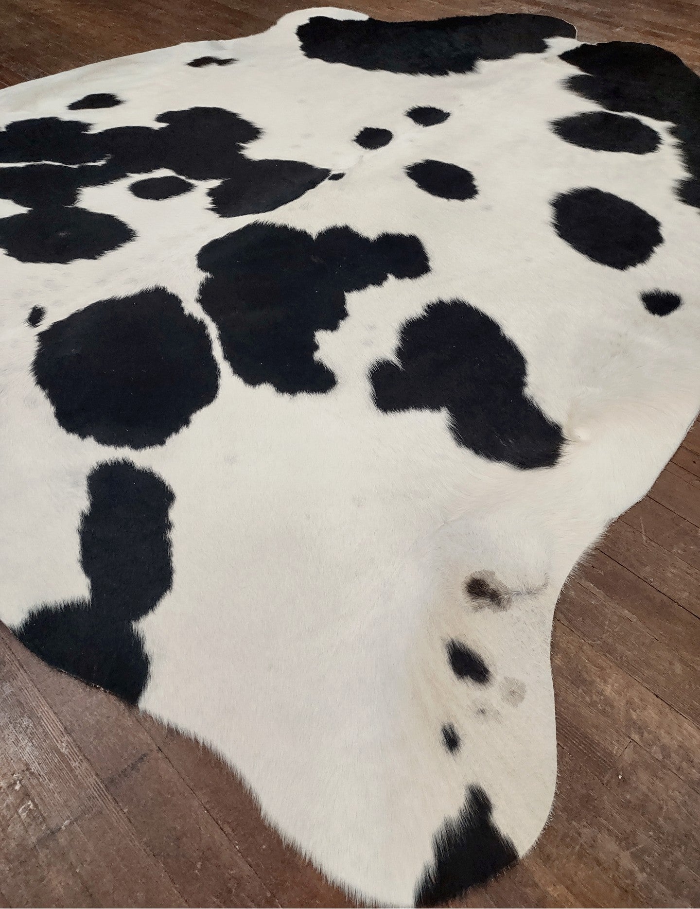 Black & White Spotted Cowhide Rug #2896