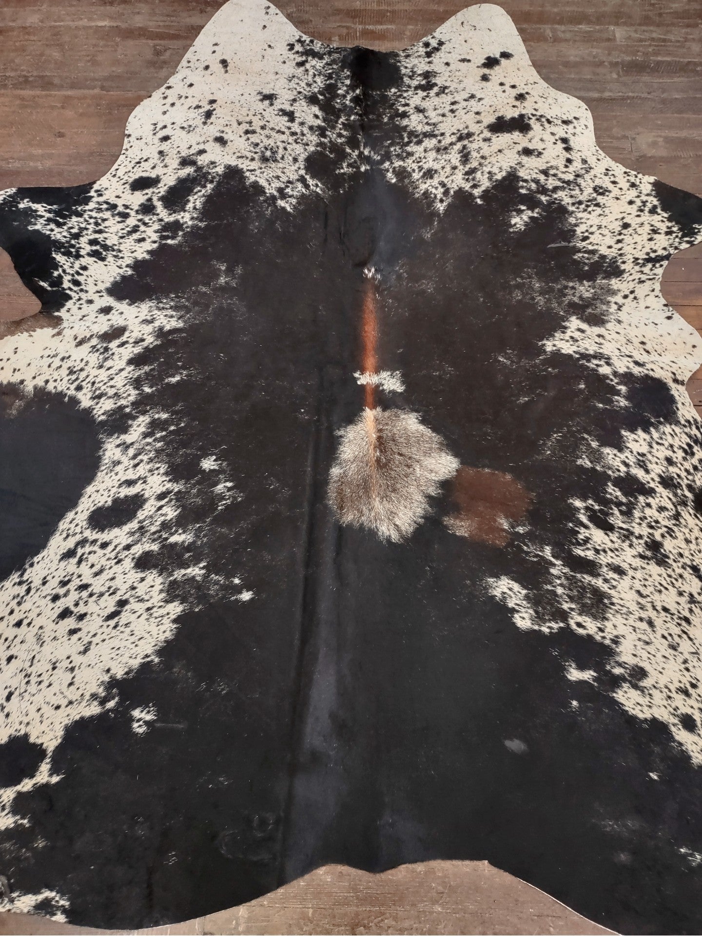 Black & White Spotted Cowhide Rug #2959