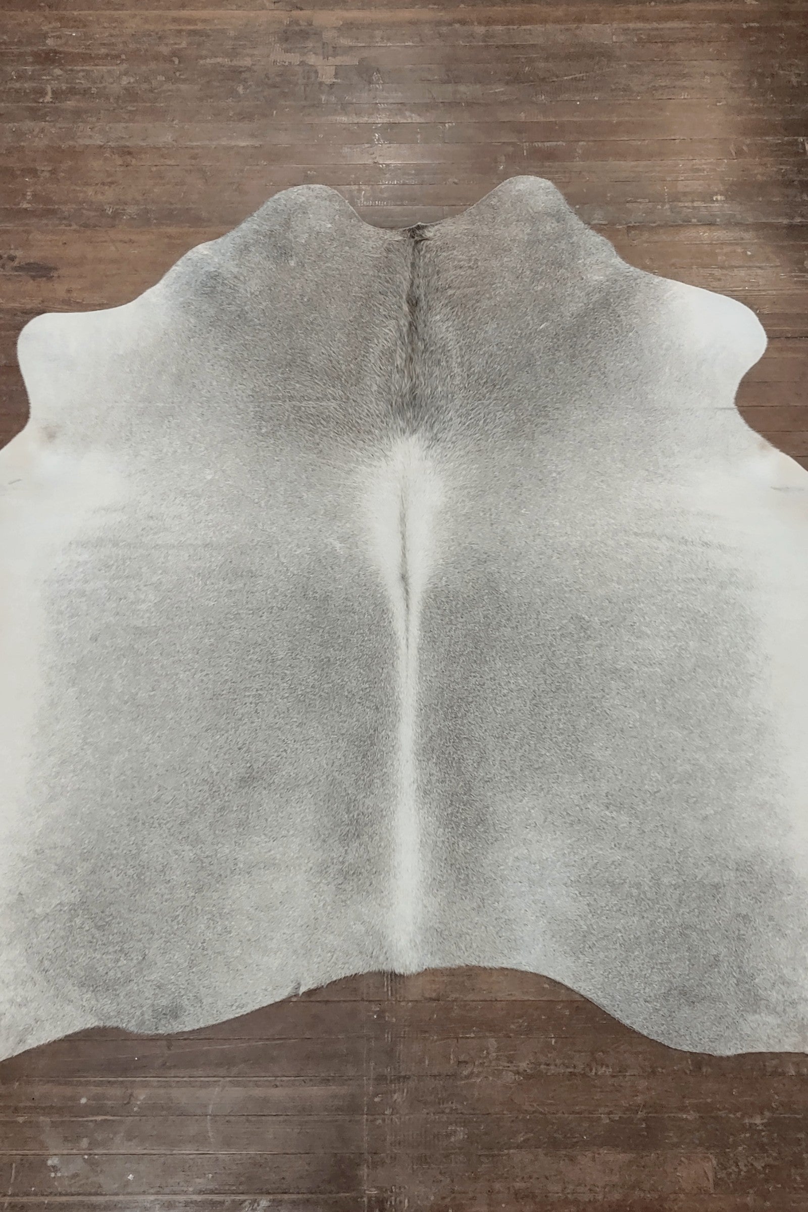 Gray & White Cowhide Rug #2963