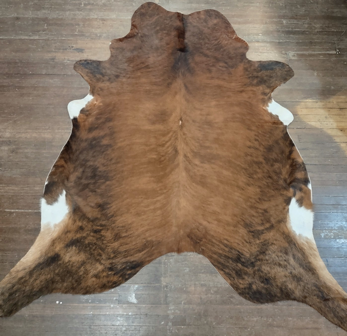 Red Brindle Cowhide Rug #2985