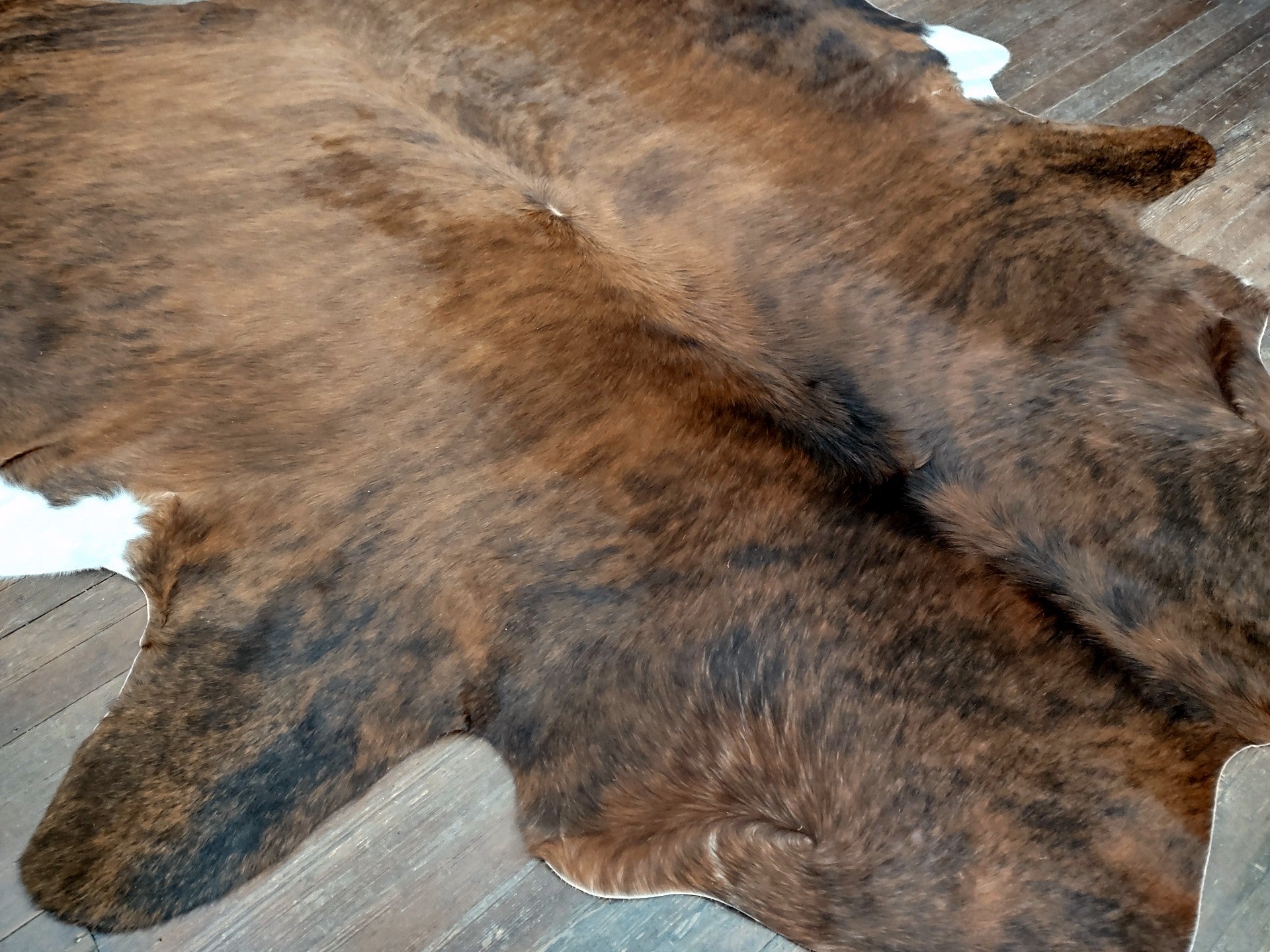 Red Brindle Cowhide Rug #2985