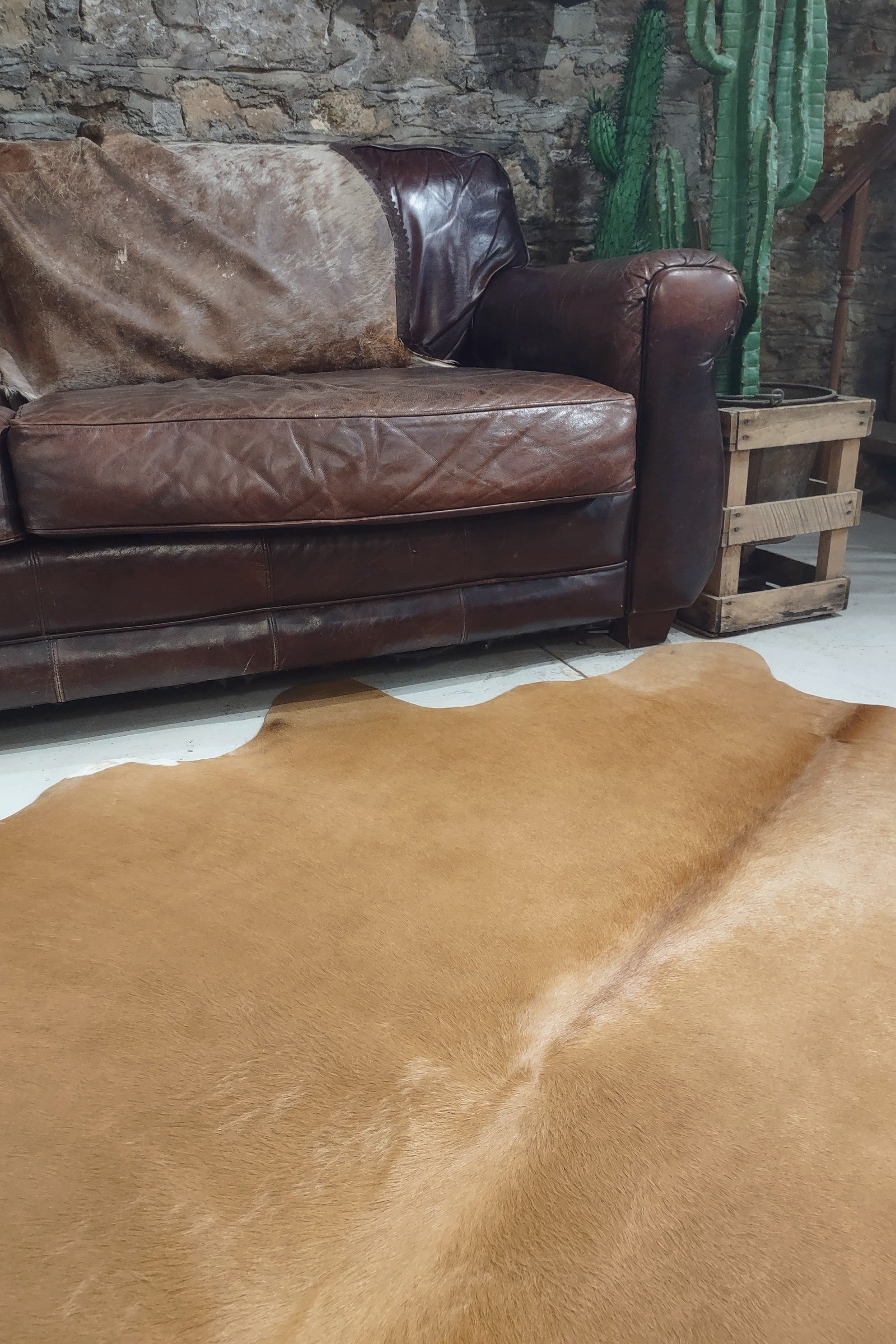 Light Brown Cowhide Rug #2986