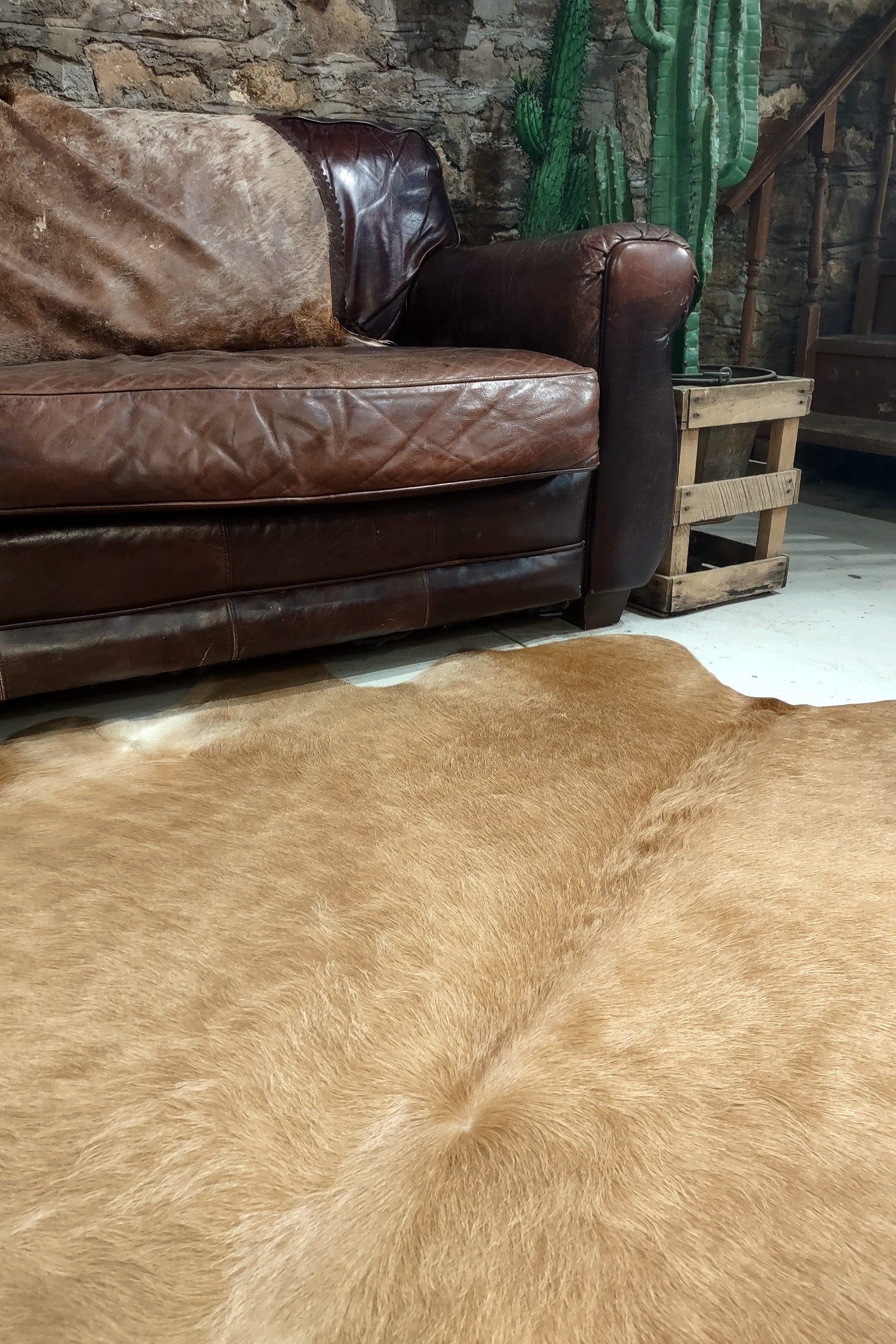 Light Brown Cowhide Rug #2990