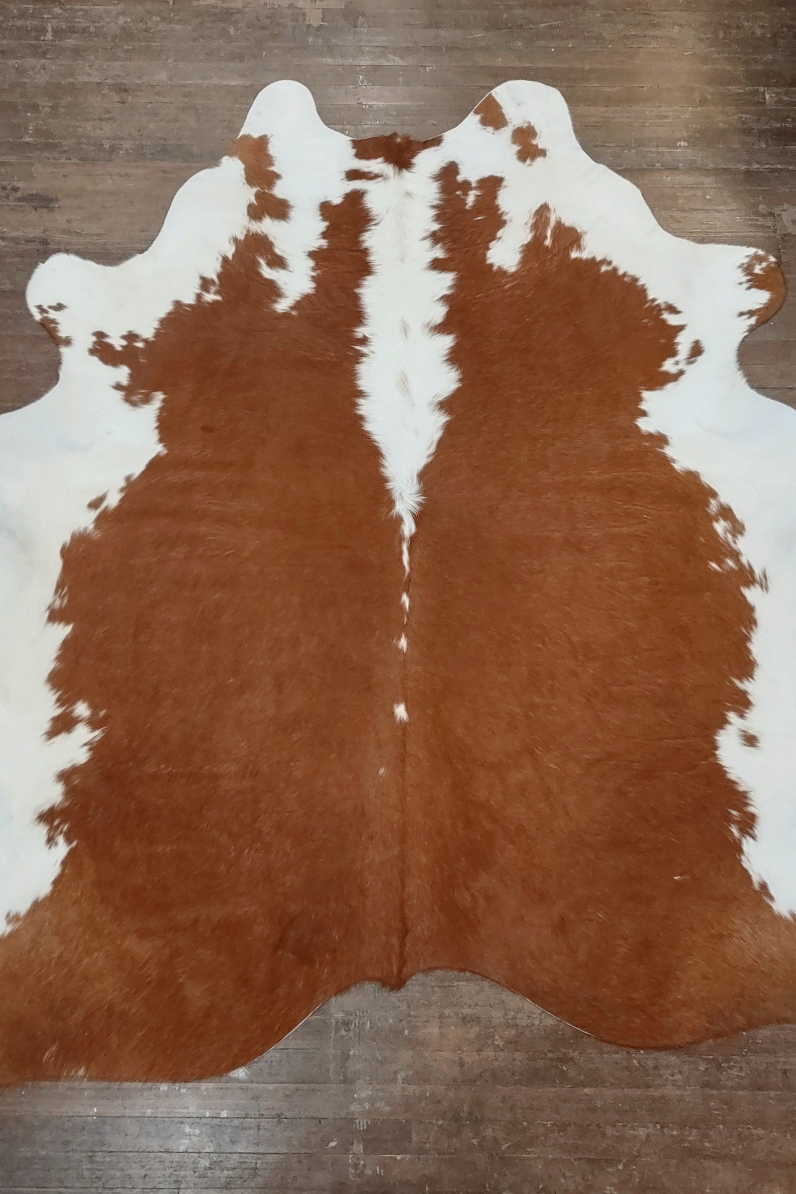 Red & White Cowhide Rug #3014