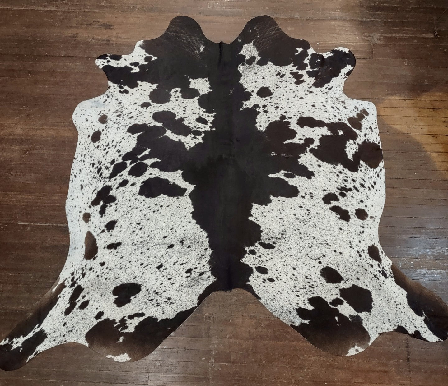 Black & White Speckled Cowhide Rug #3015