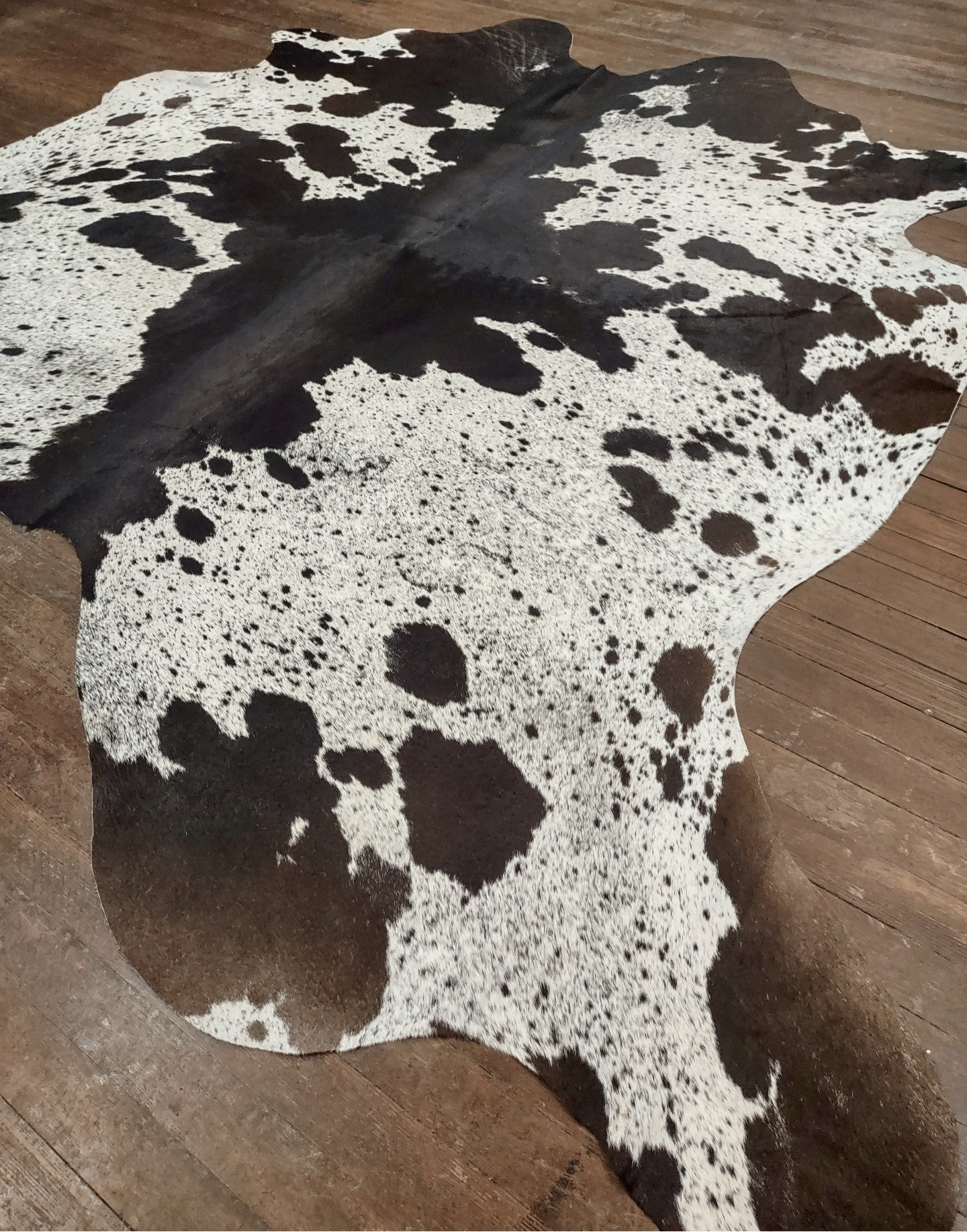 Black & White Speckled Cowhide Rug #3015