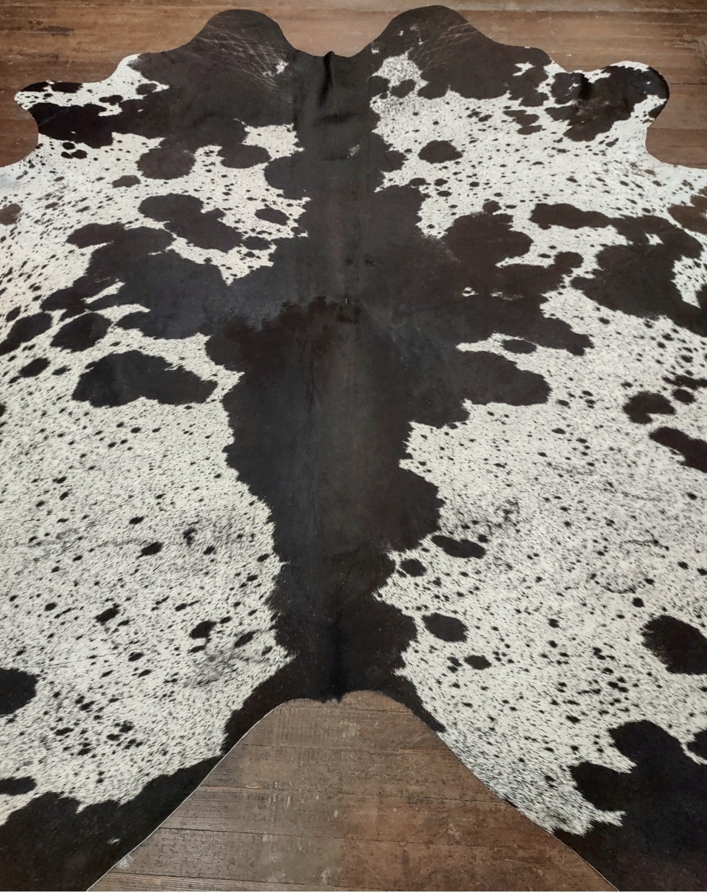 Black & White Speckled Cowhide Rug #3015