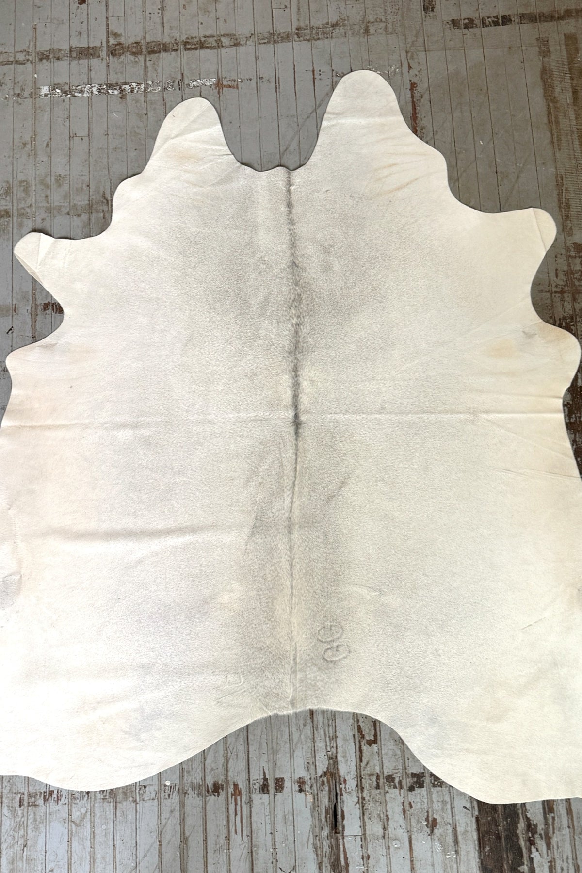 Gray & White Cowhide Rug #3076 — Cactus Creek Shop