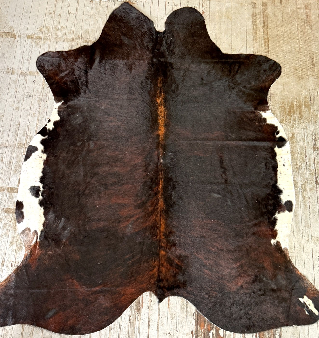 Dark Brindle Cowhide Rug #3100