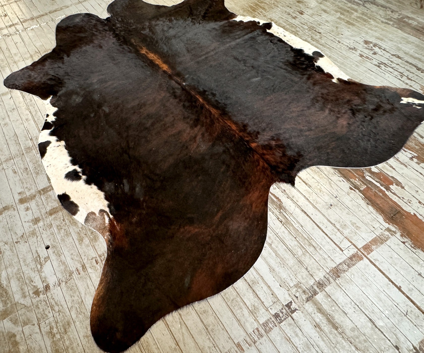 Dark Brindle Cowhide Rug #3100