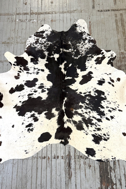 Black & White Speckled Cowhide Rug #3104