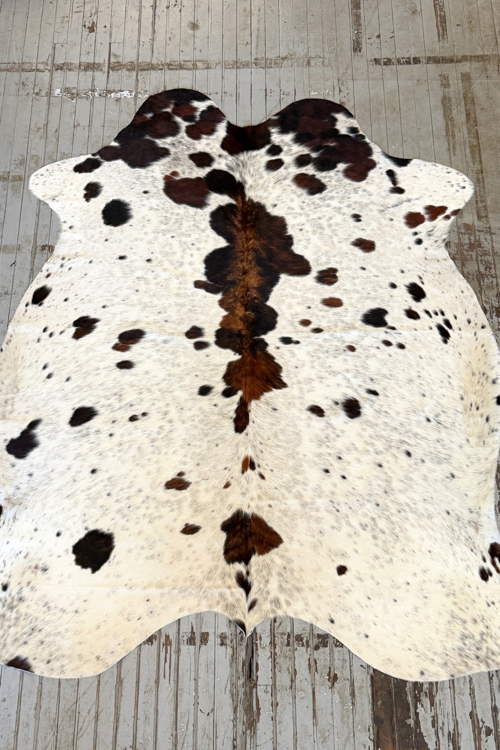 Tricolor Spotted Cowhide Rug #3128