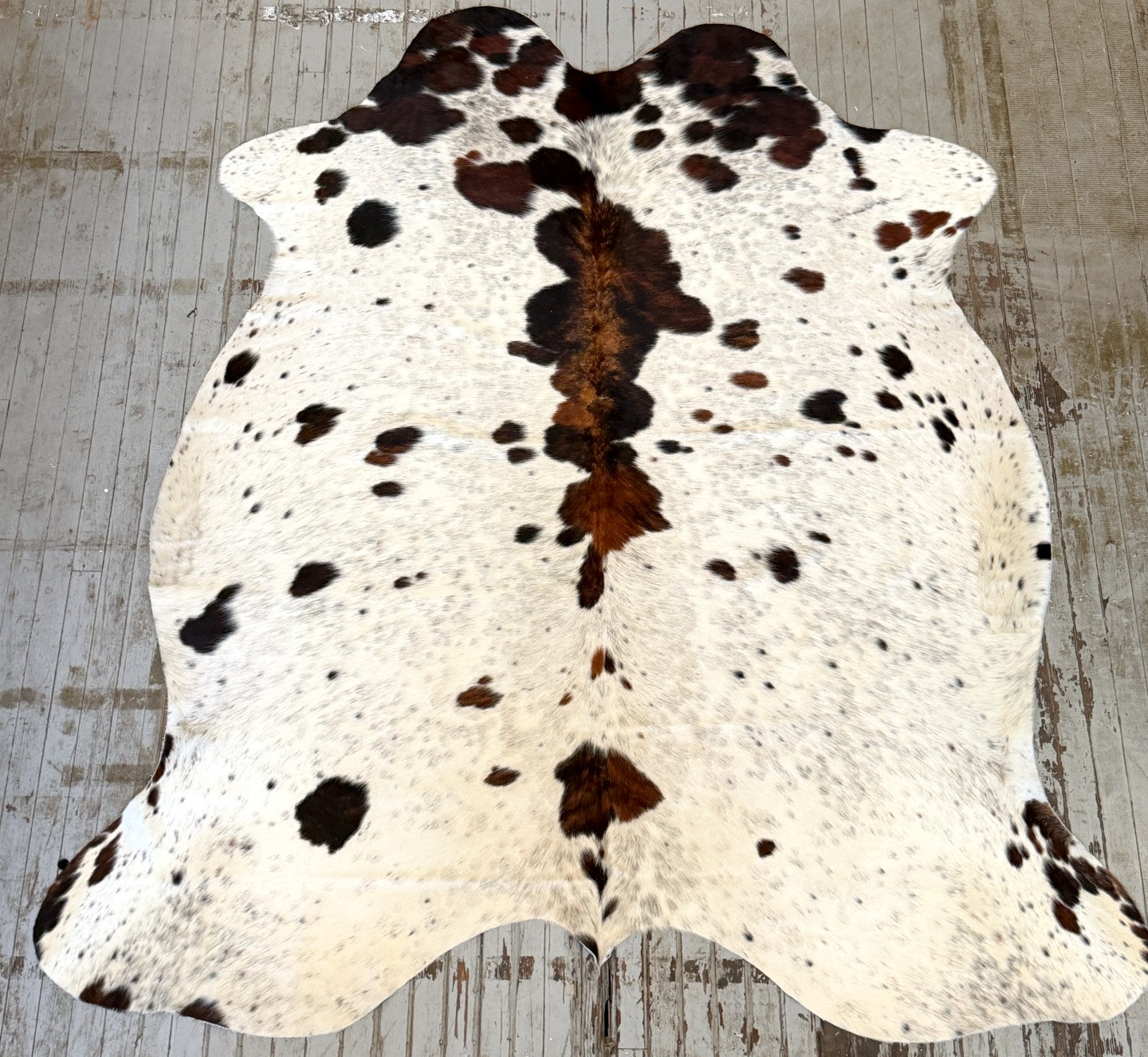 Tricolor Spotted Cowhide Rug #3128