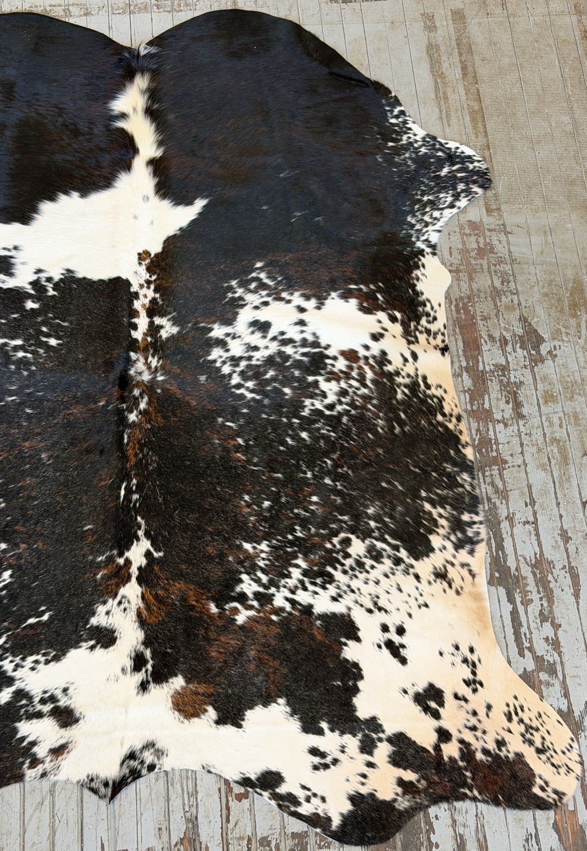 Black & White Spotted Cowhide Rug #3135