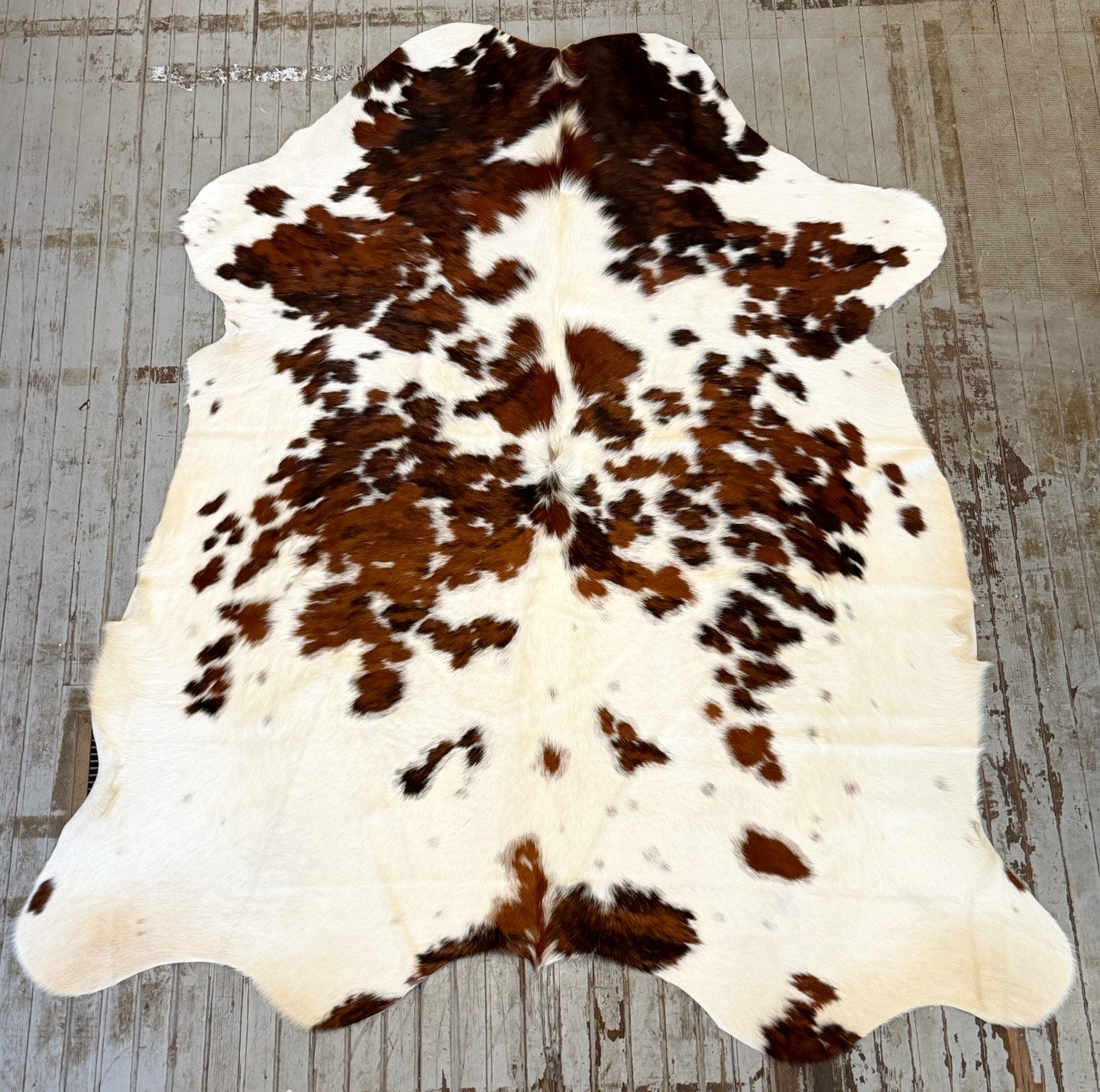 Tricolor Spotted Cowhide Rug #3136