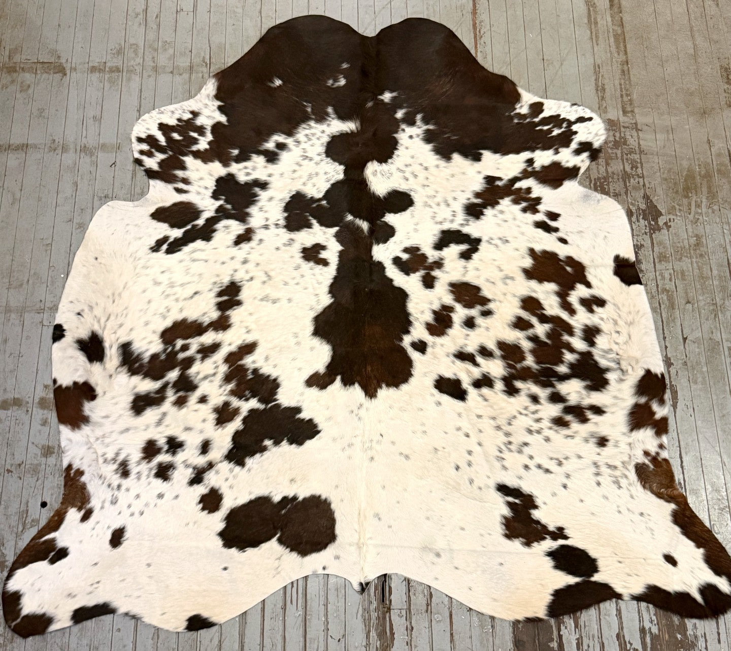 Tricolor Spotted Cowhide Rug #3138