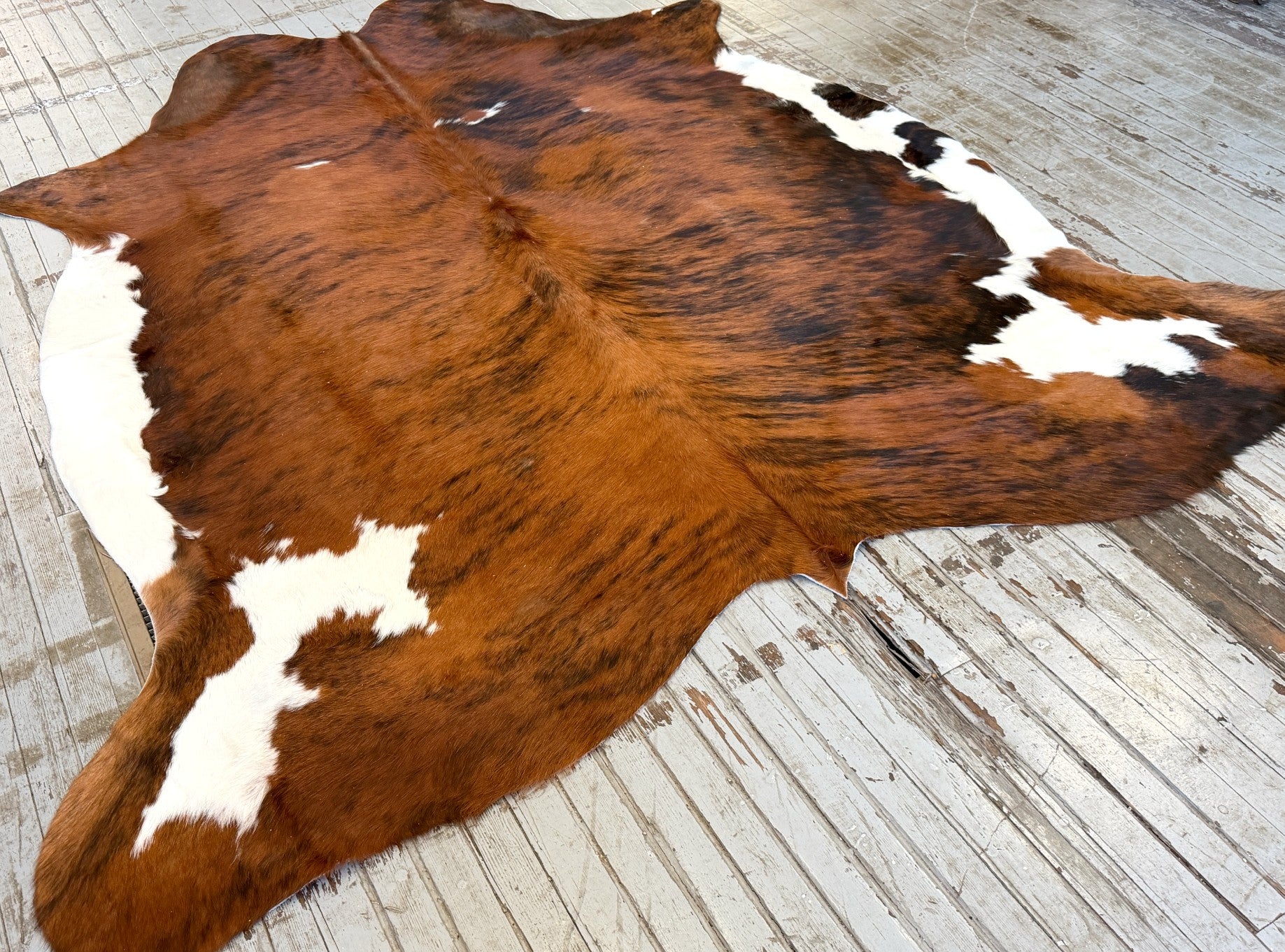 Brindle Spotted Cowhide Rug #3144
