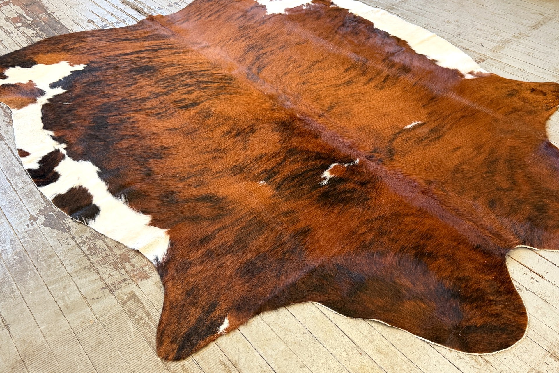 Brindle Spotted Cowhide Rug #3144