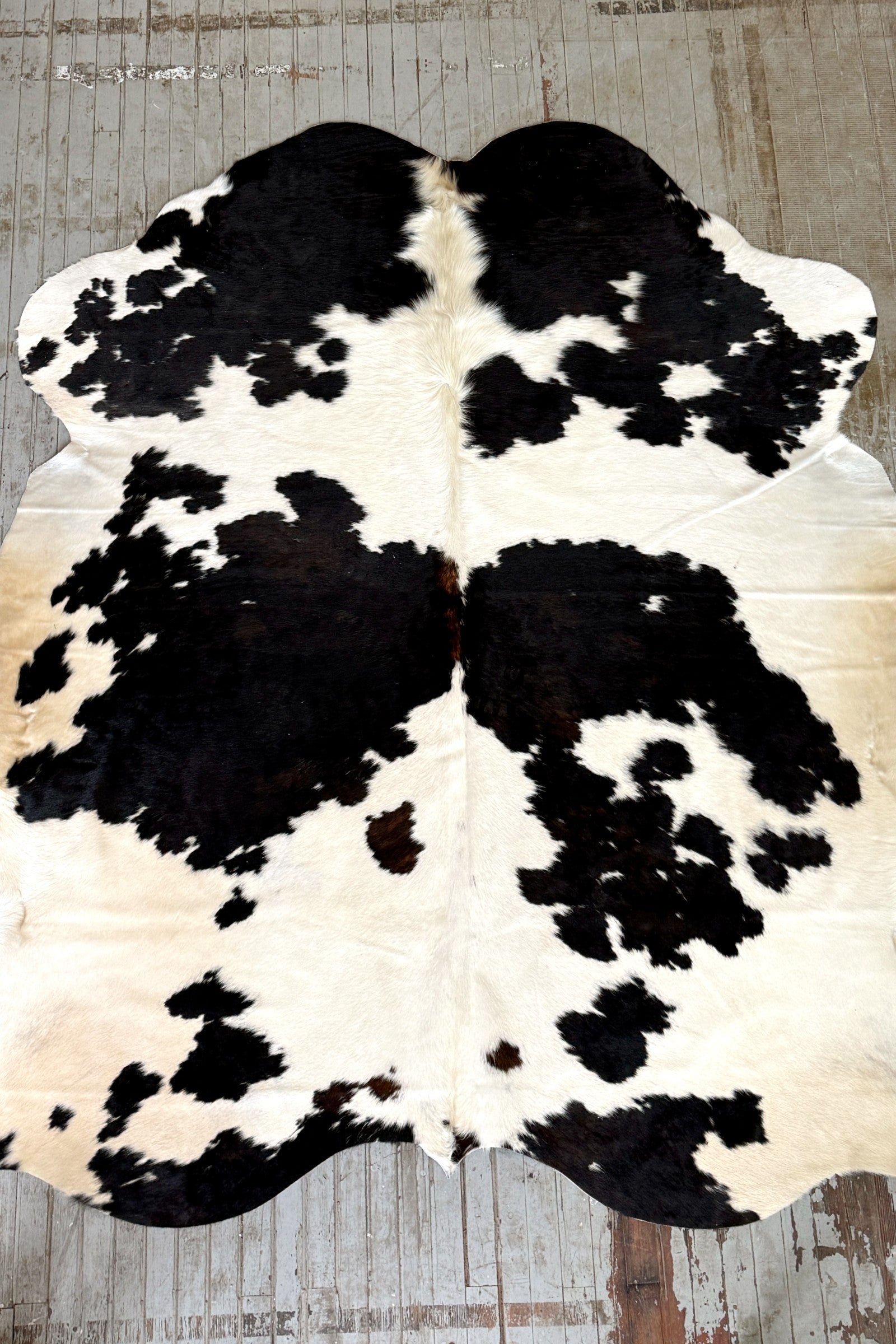 Black & White Spotted Cowhide Rug #3145