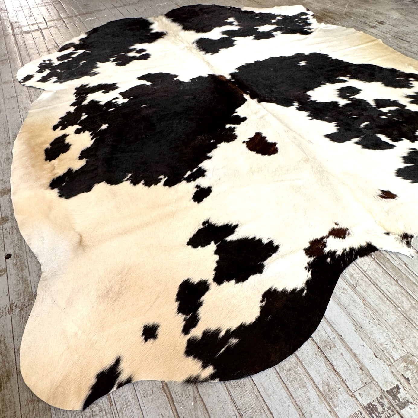 Black & White Spotted Cowhide Rug #3145