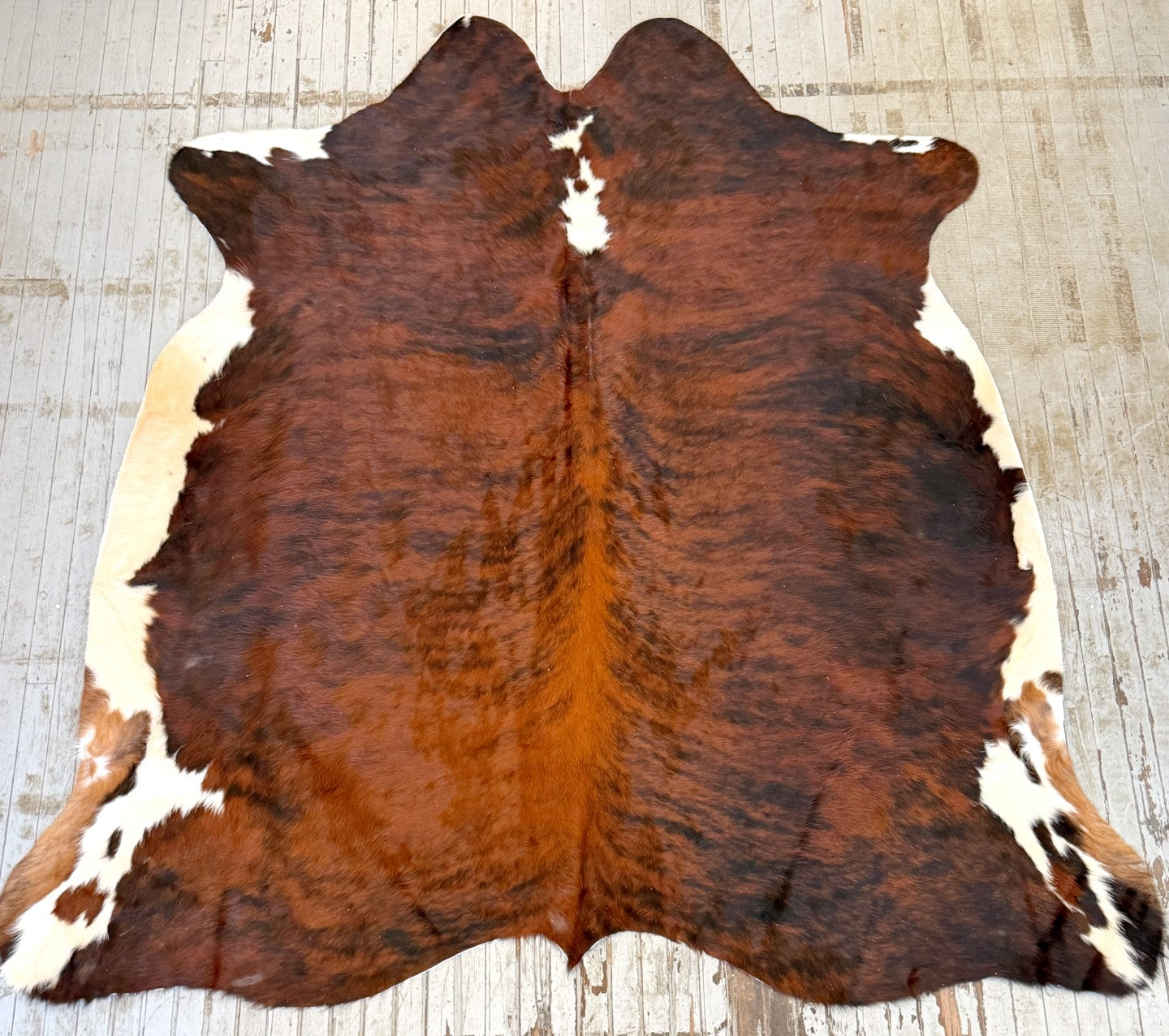 Red Brindle Cowhide Rug #3147