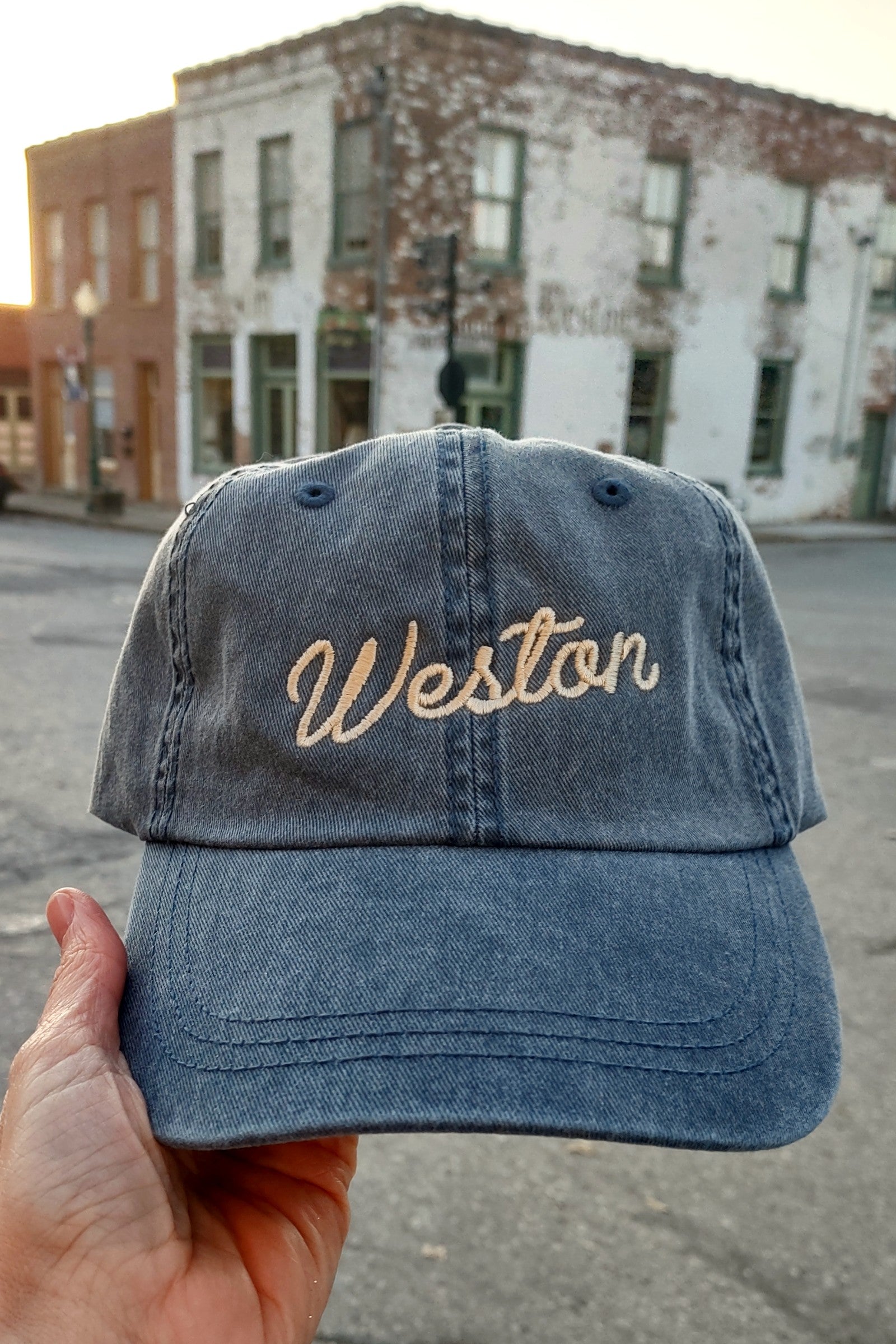 Faded Navy Weston Embroidered Dad Hat