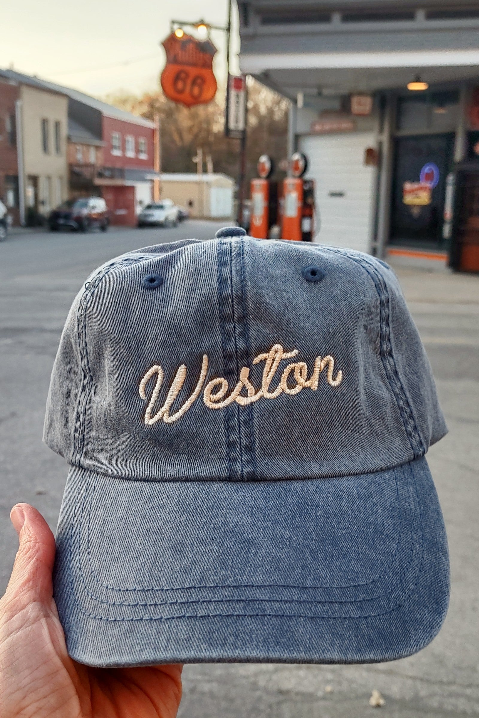 Faded Navy Weston Embroidered Dad Hat