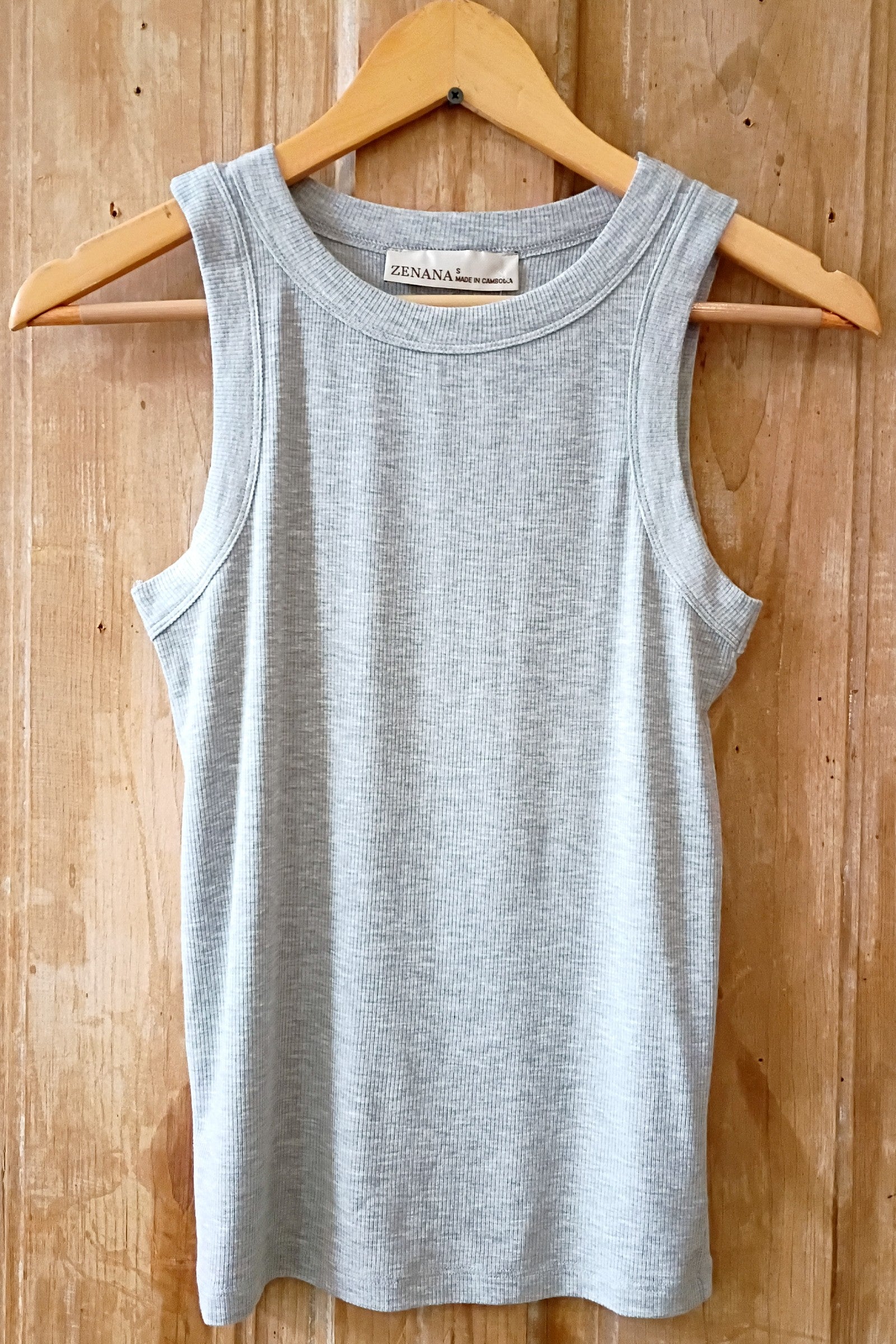 Heather Gray Ribbed Tank Top