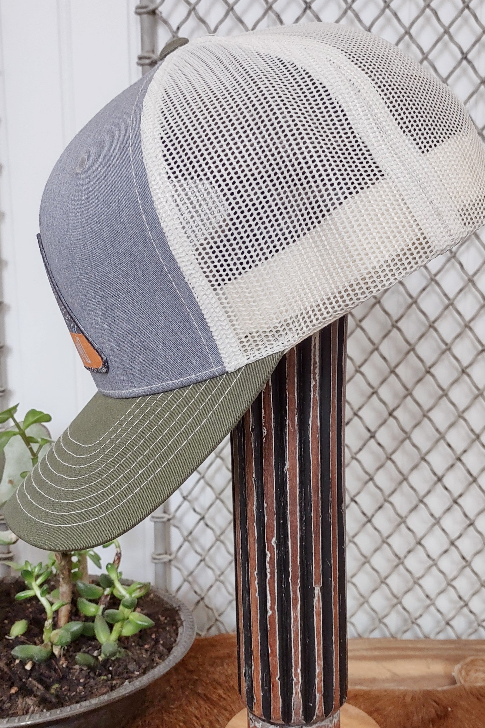 Gray & Olive Weston Map Patch Hat