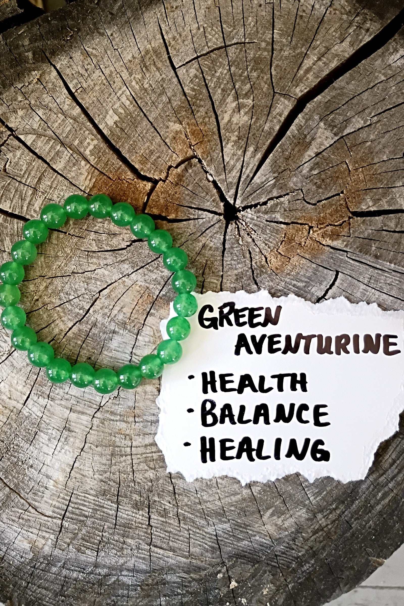 Green Aventurine Stone Stretch Bracelet