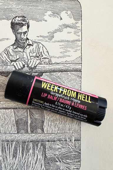 week from hell grapfruit maple lip balm