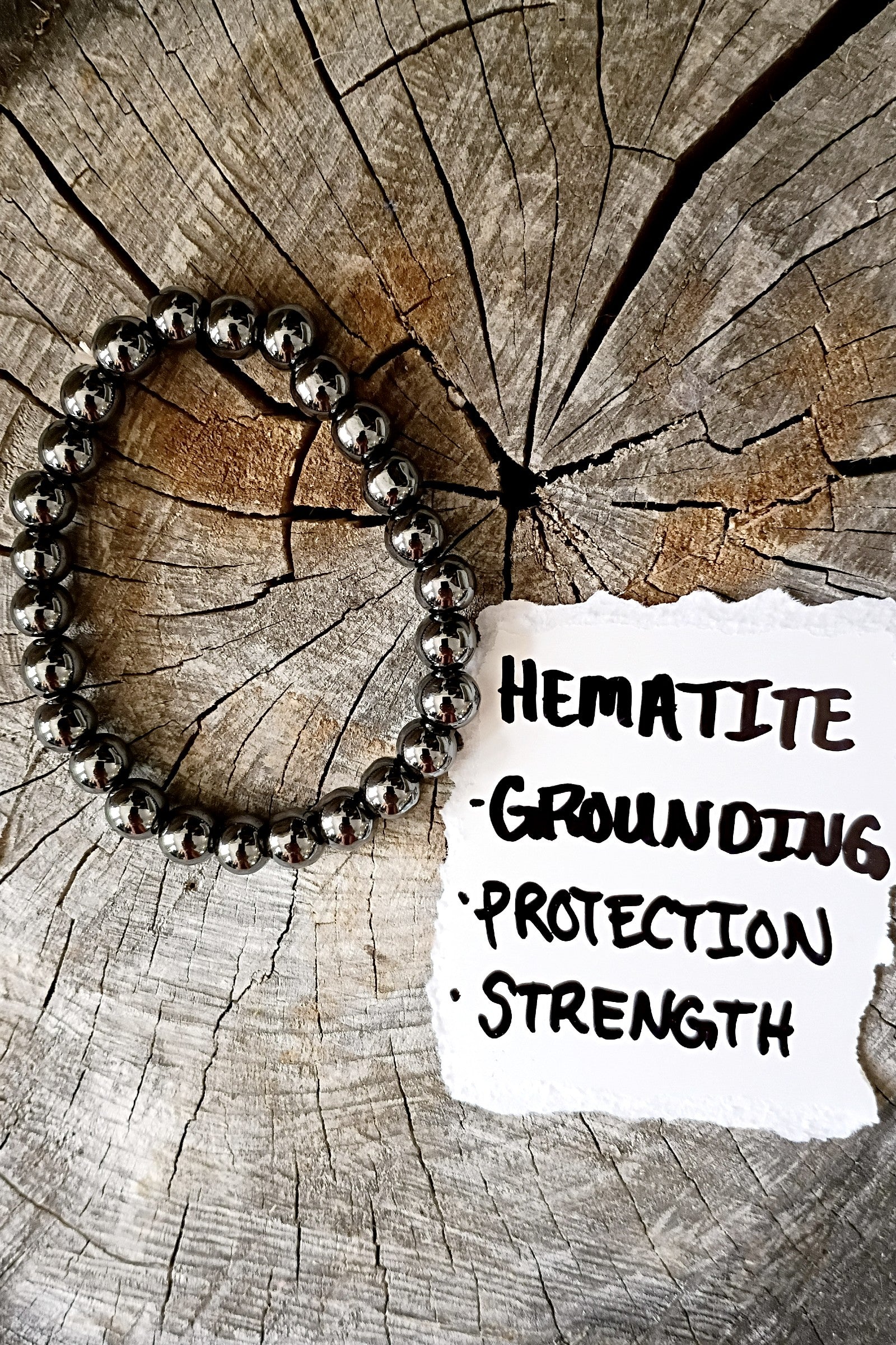 Hematite Stone Stretch Bracelet