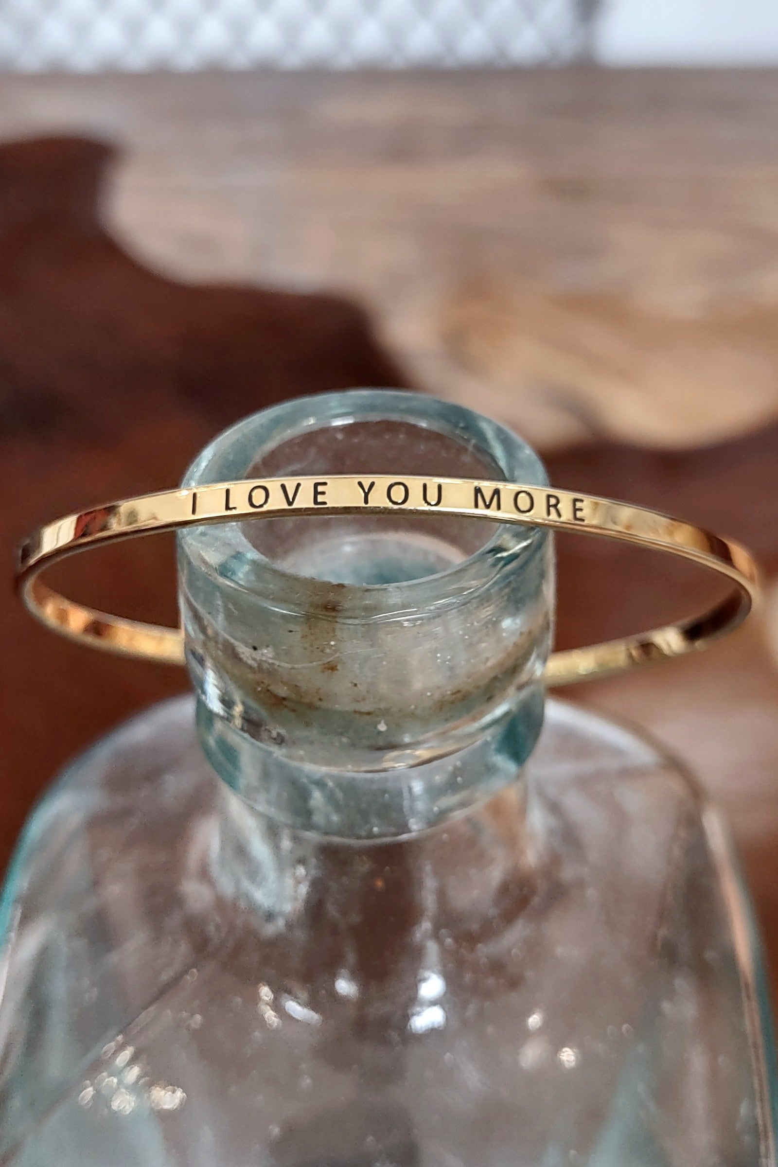 I Love You More Gold Bangle Bracelet