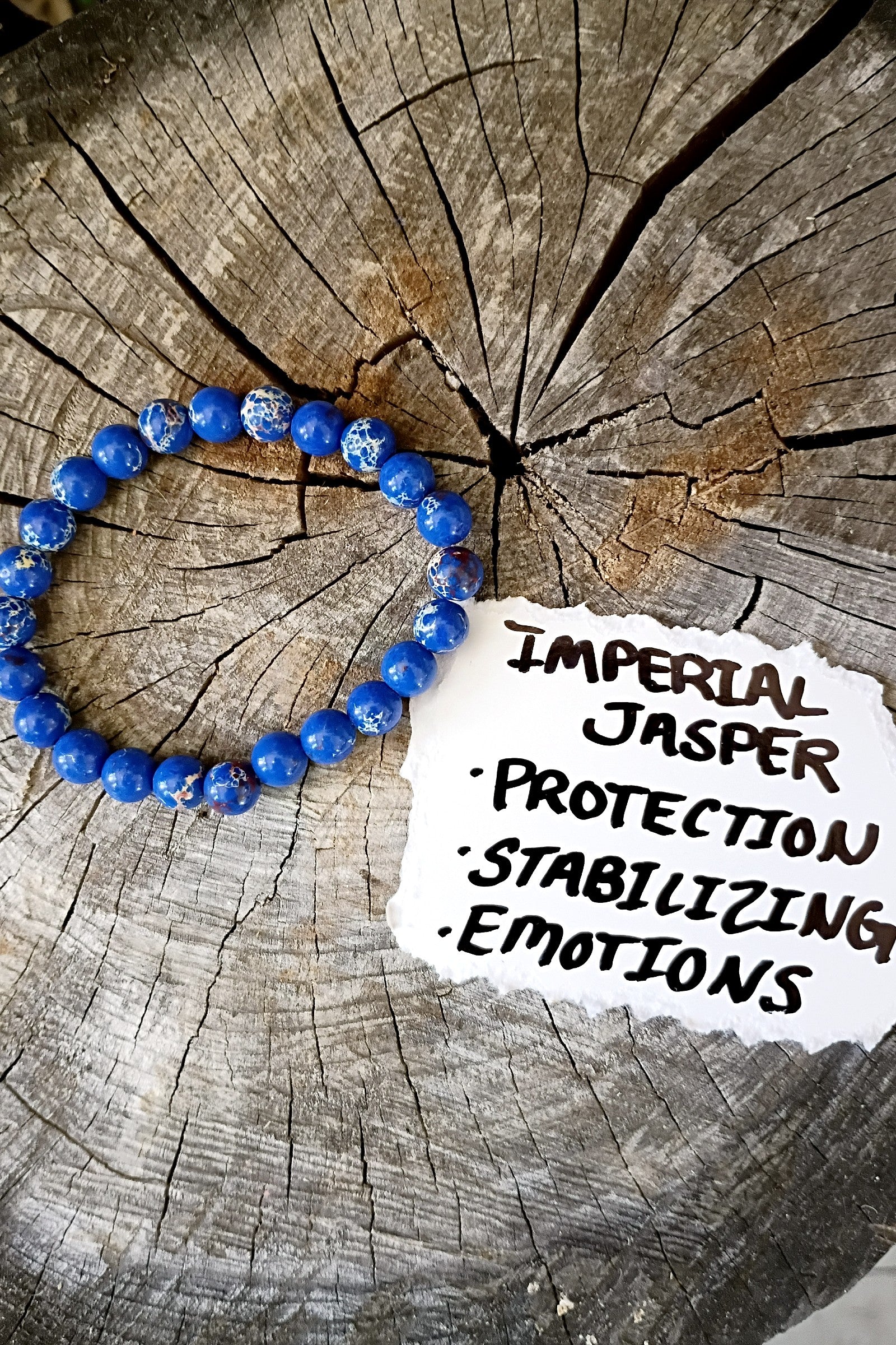 Imperial Jasper Stone Stretch Bracelet