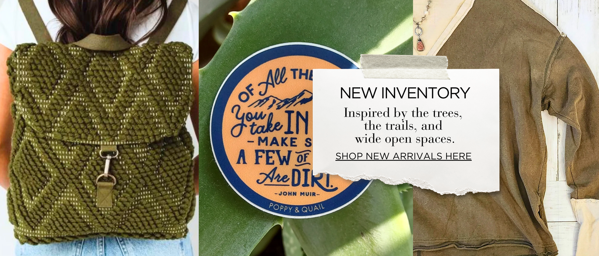 Boutique clothes, home goods & gifts inspired by nature