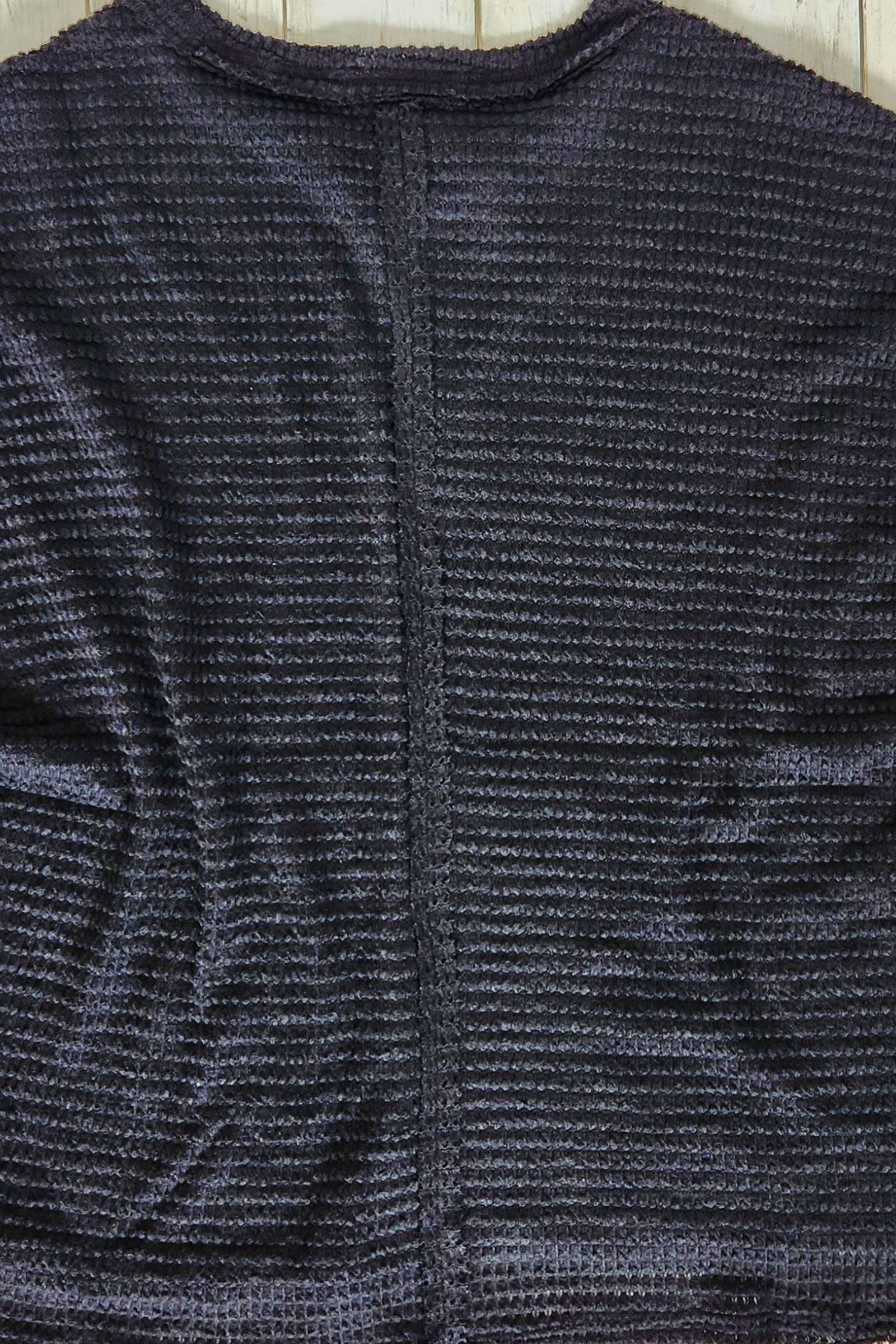 Black Jacquard Short Sleeve Top