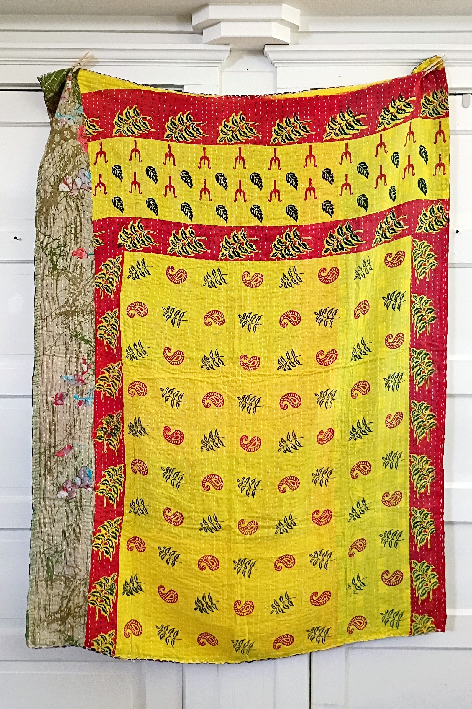 Kantha Sari Lap Quilt - 50" x 60" - #20