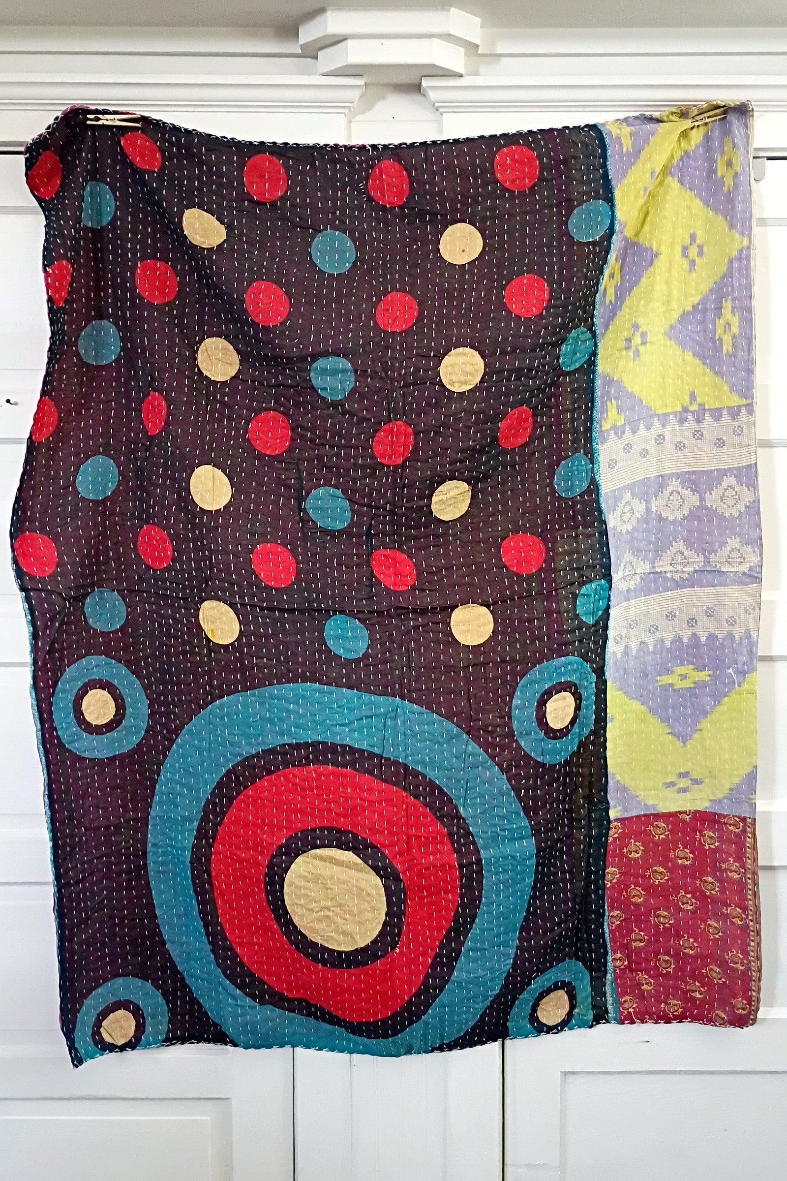 Kantha Sari Lap Quilt - 50" x 60" - #24