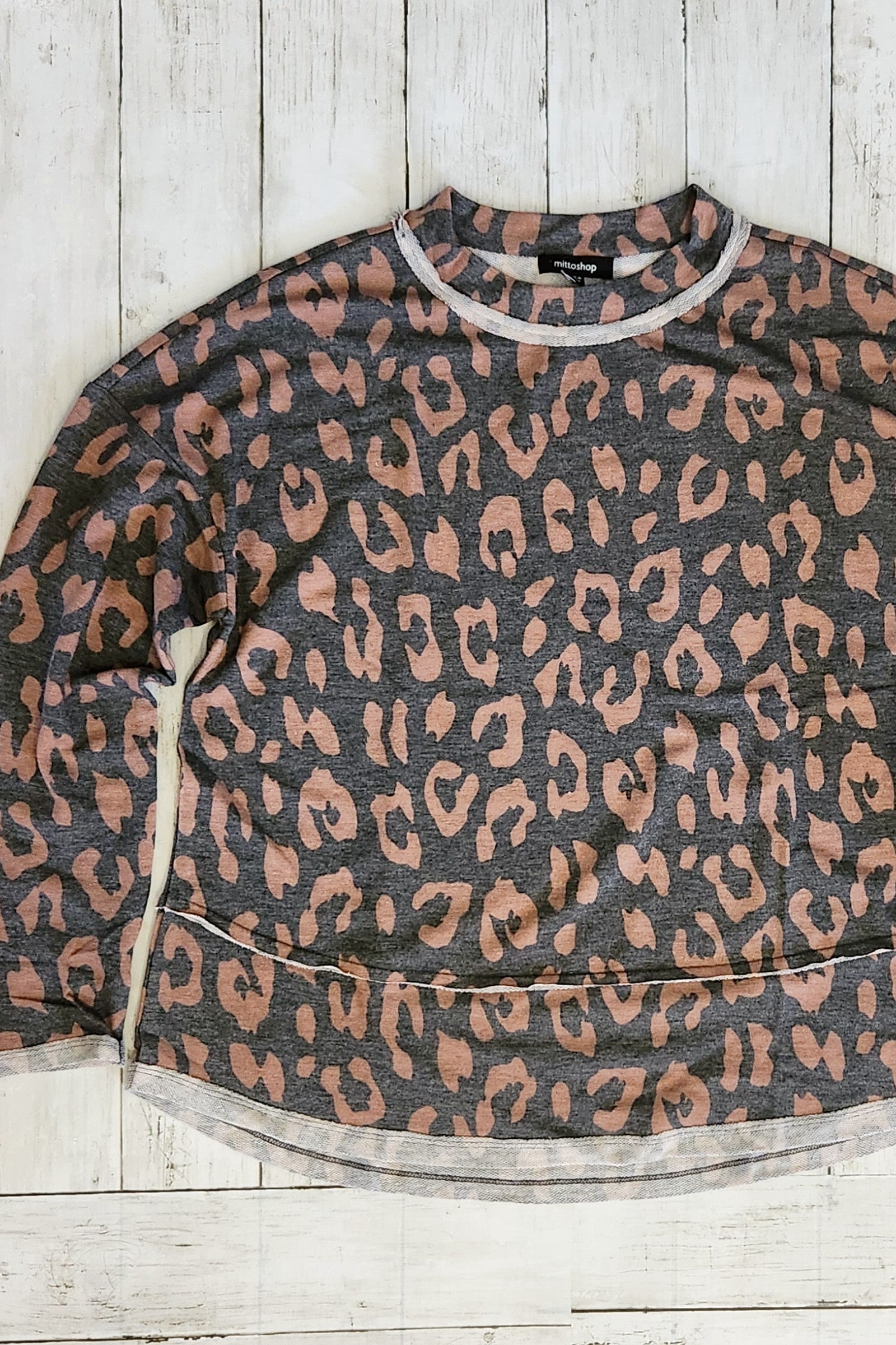 Leopard Print French Terry Top