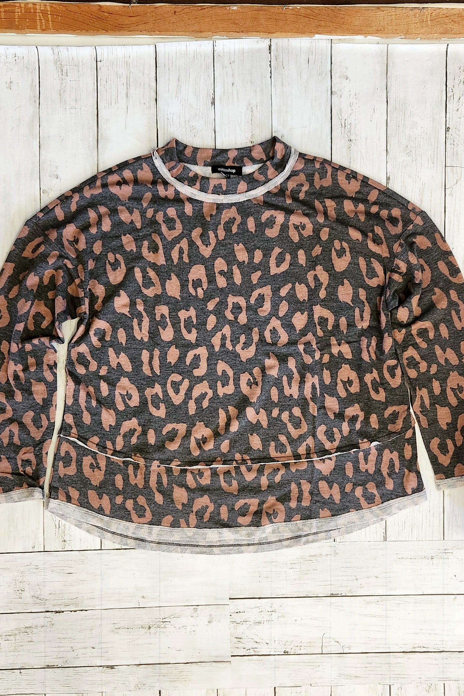 Leopard Print French Terry Top