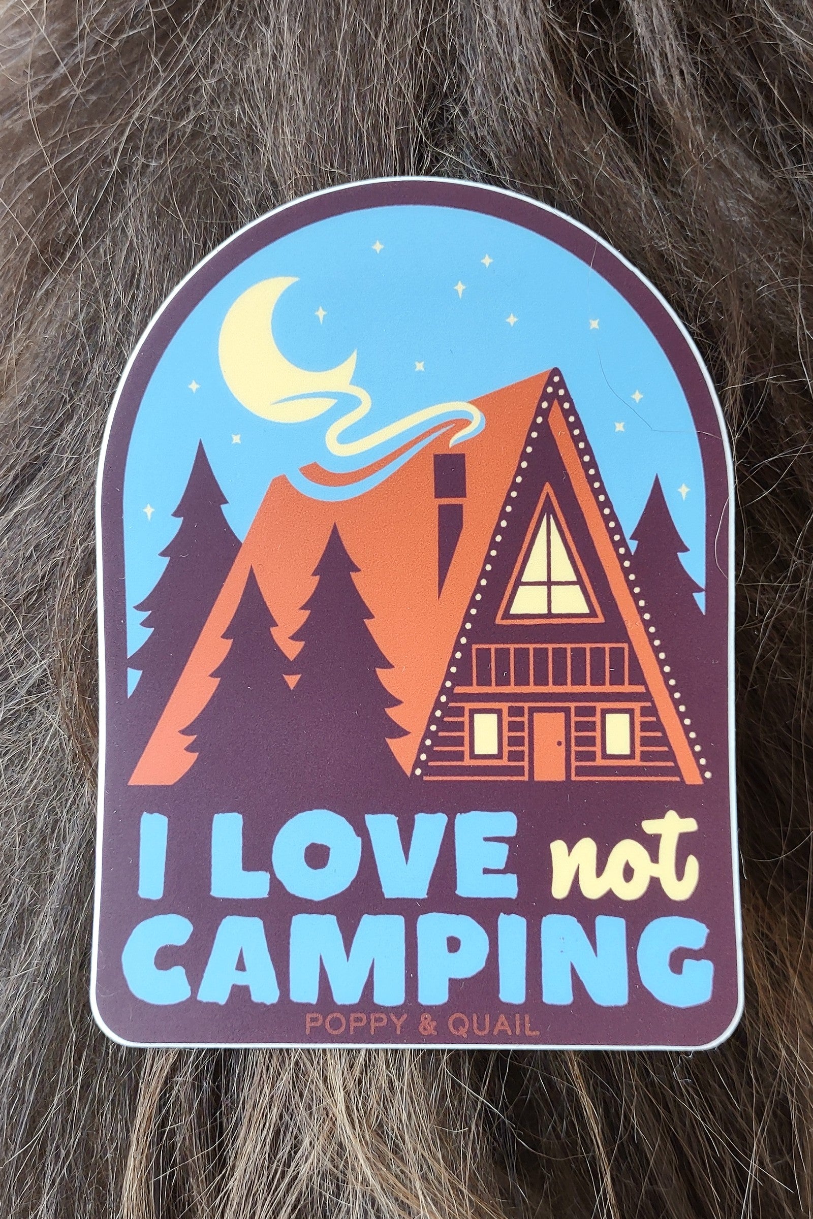 I Love Not Camping Sticker