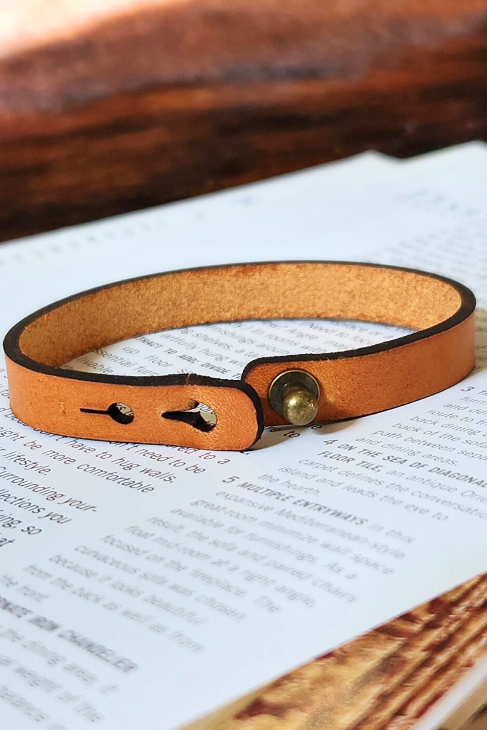 Mama Bear Leather Bracelet
