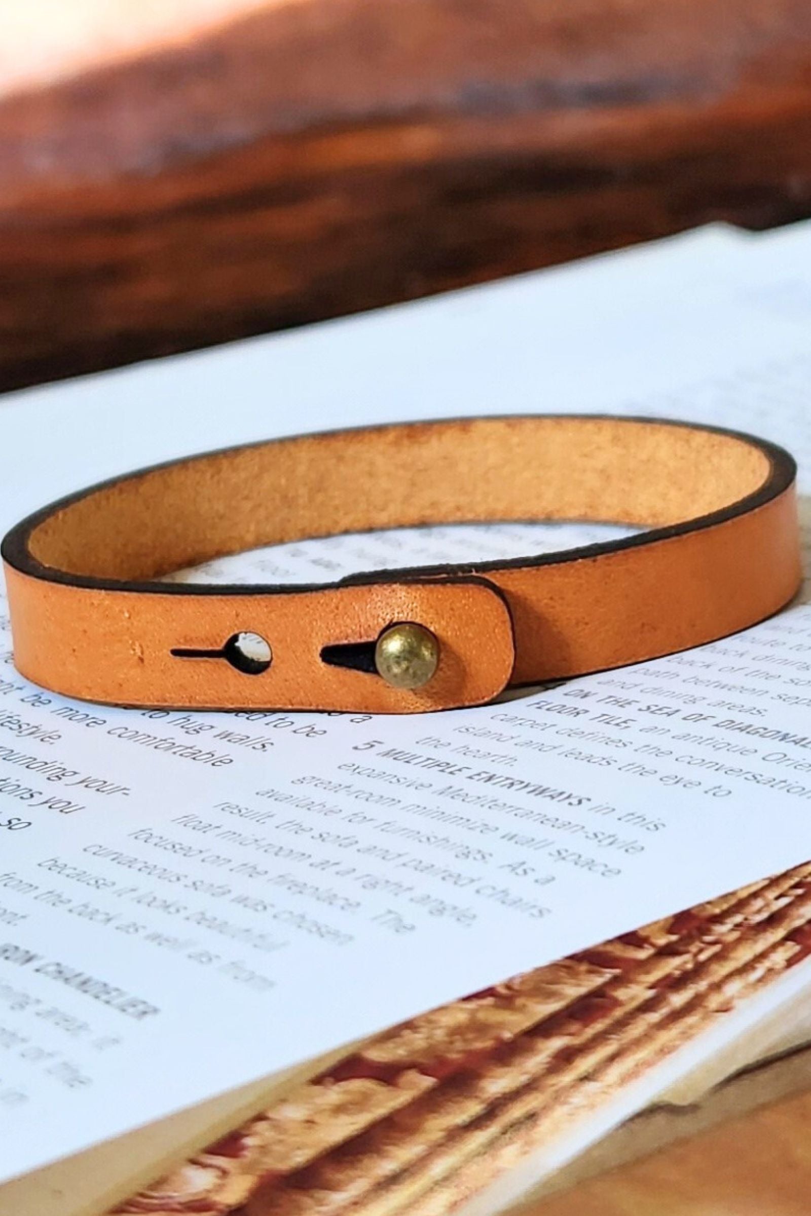 Mama Bear Leather Bracelet