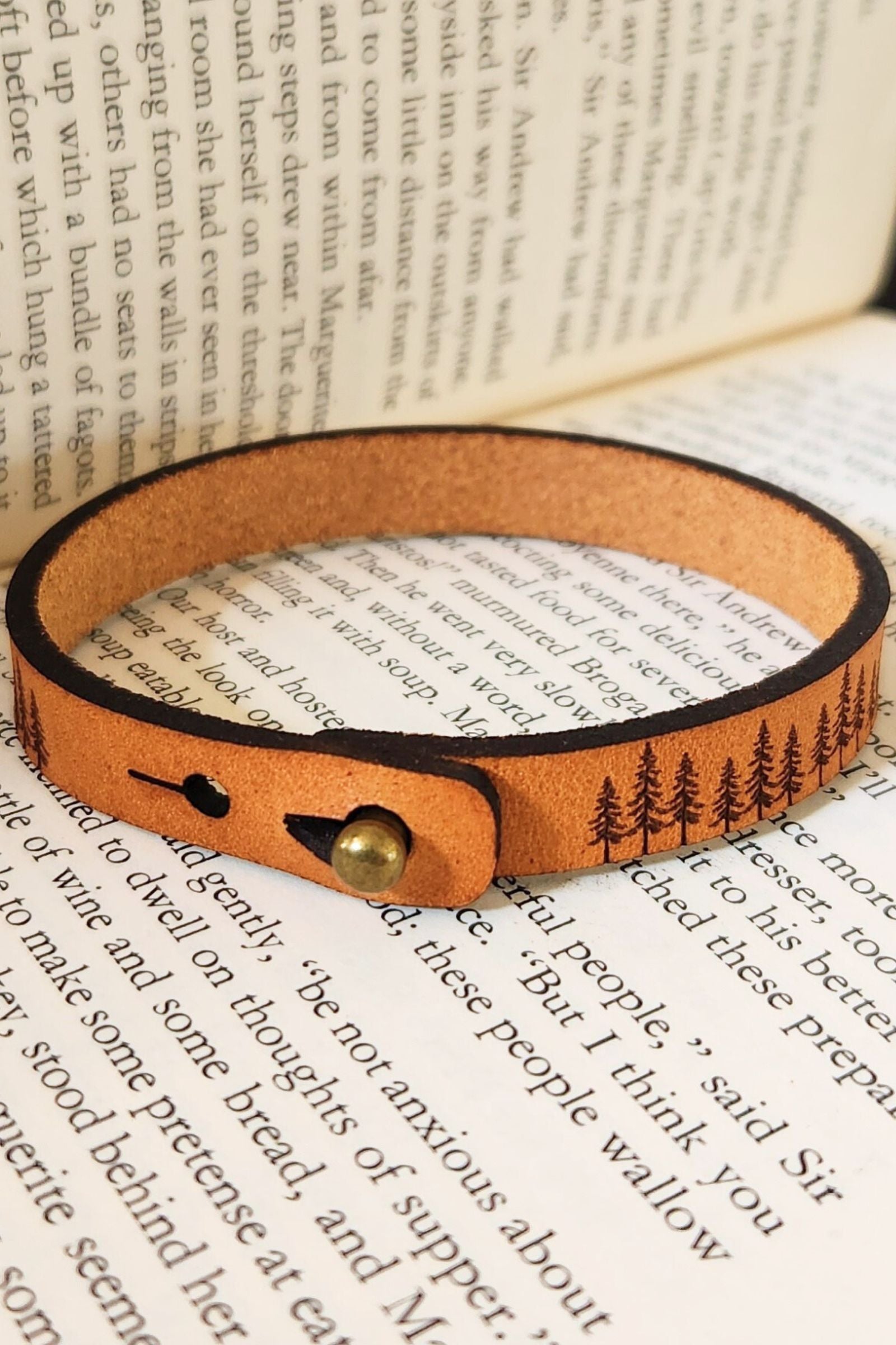 Tree Forest Leather Bracelet