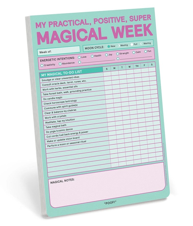 My Practical Positive Super Magical Week Notepad