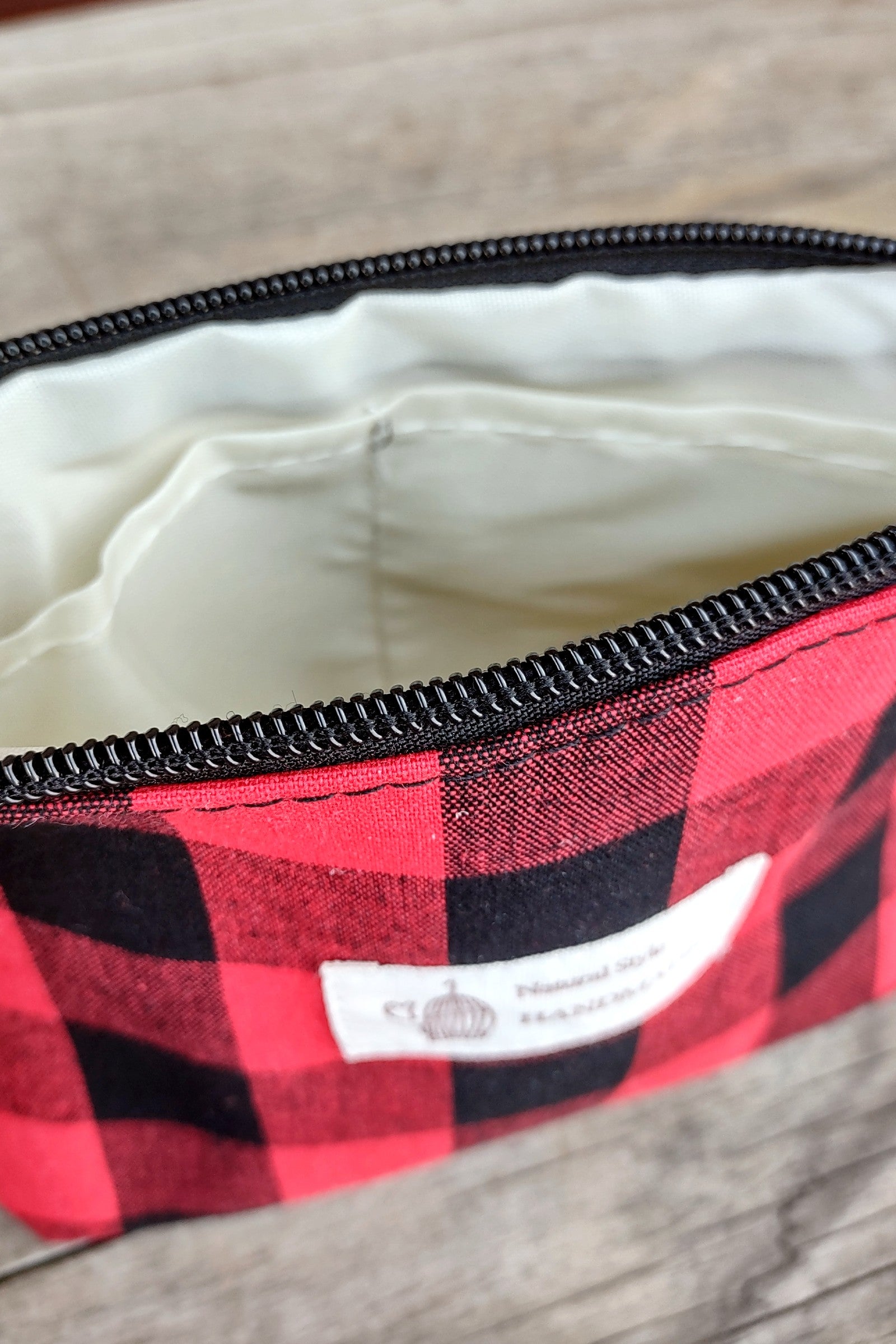 Red Buffalo Check Zipper Pouch