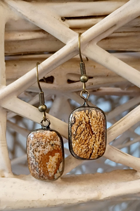 Sicily Jasper Stone Earrings