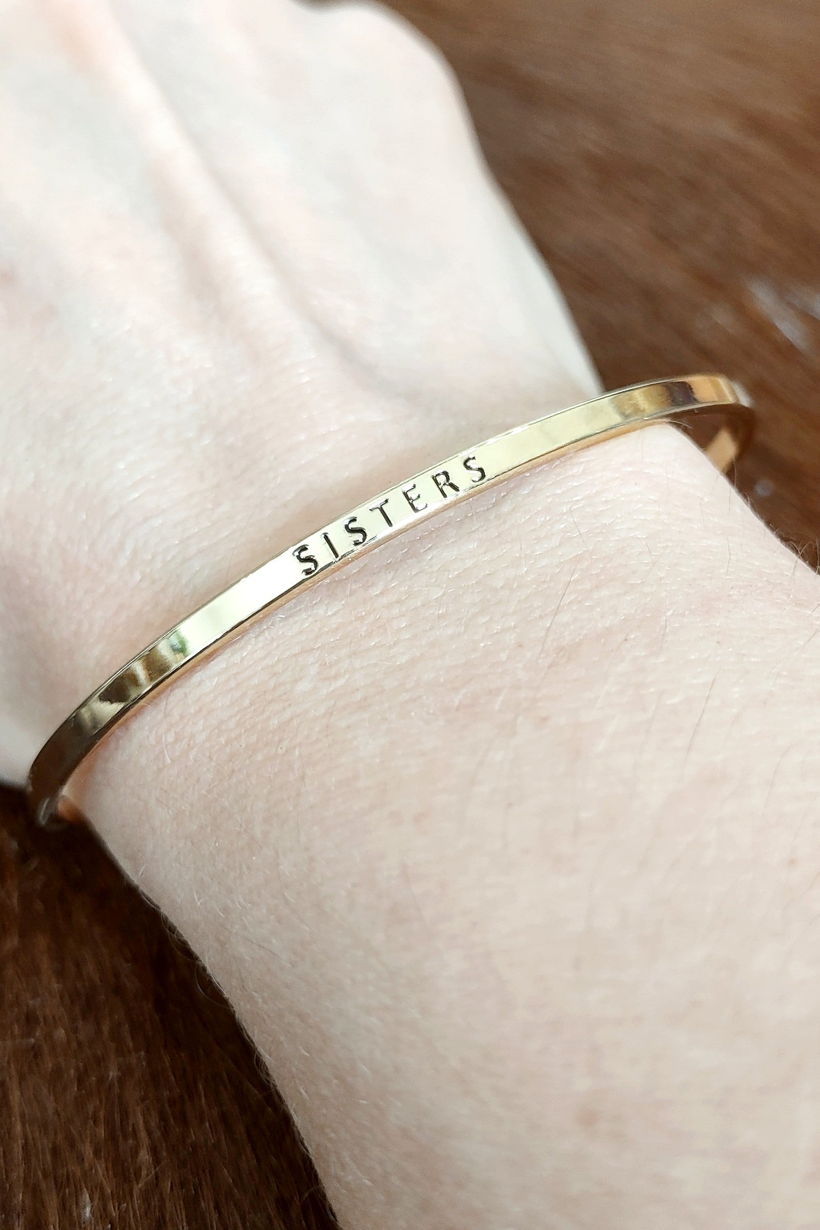 Sisters Gold Bangle Bracelet