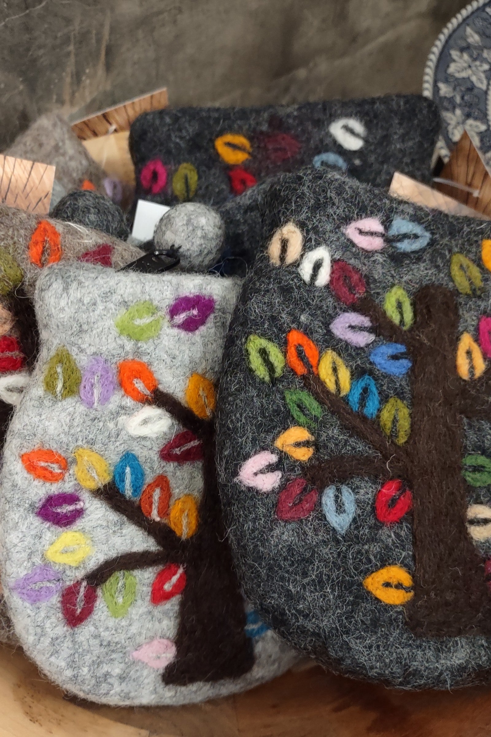 Tree of Life Felt Coin Purse